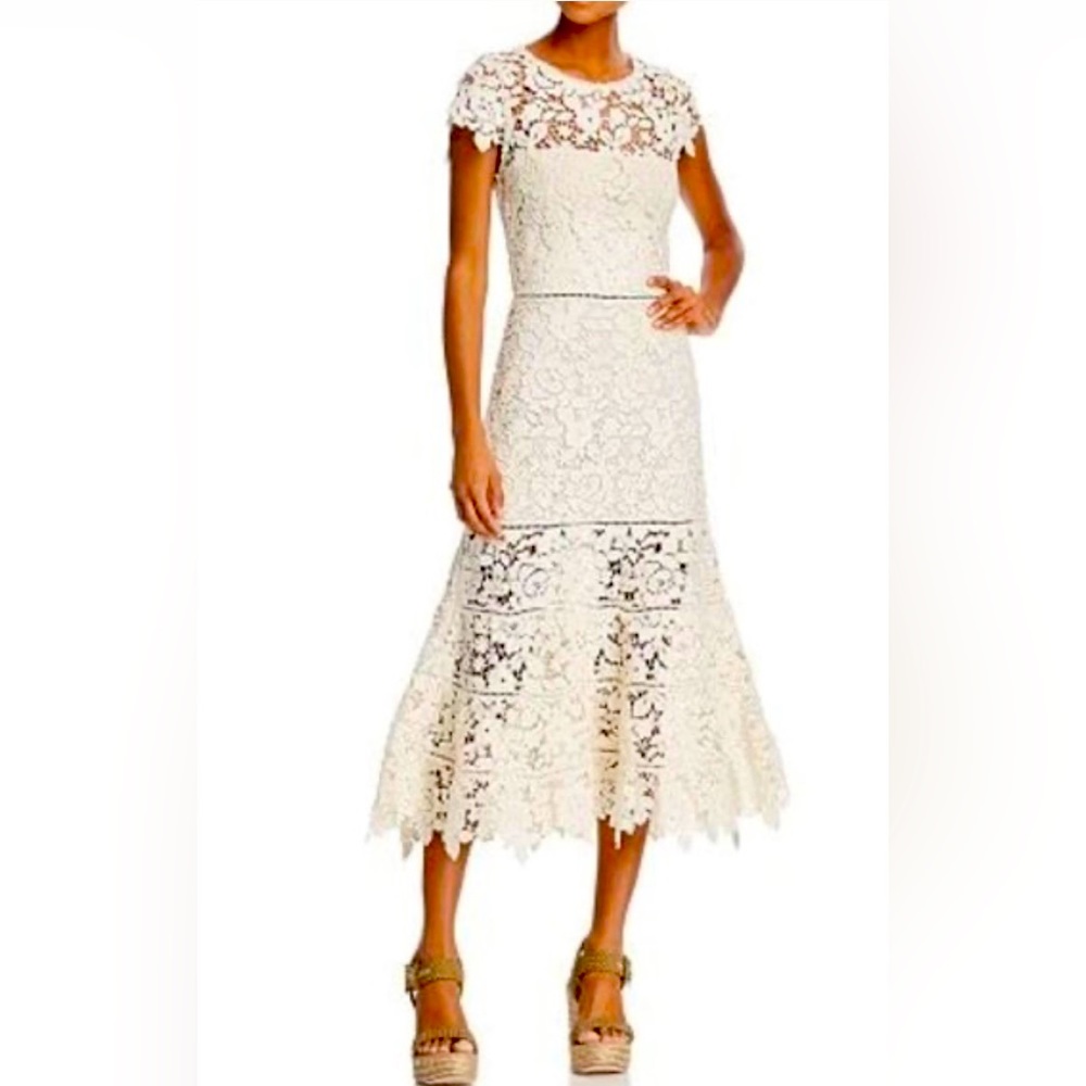 Joie "Celedonia" dress in lace-guipure with ladder-stitching NWT